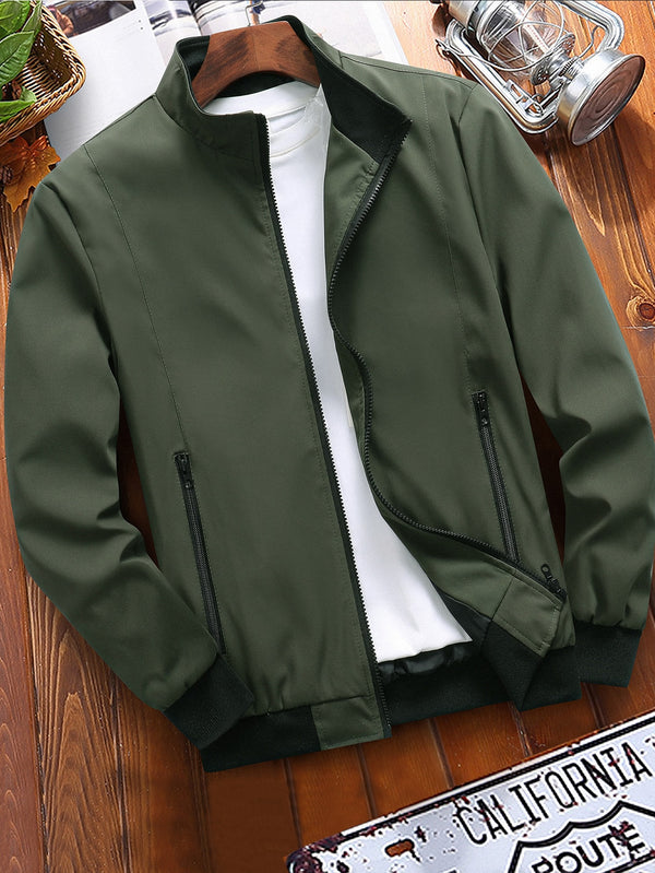 Manfinity Mode Men Zip Pocket Jacket Without Tee For Spring