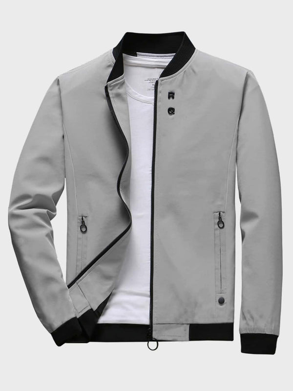 Manfinity Mode Men 1pc Zip Up Bomber Jacket