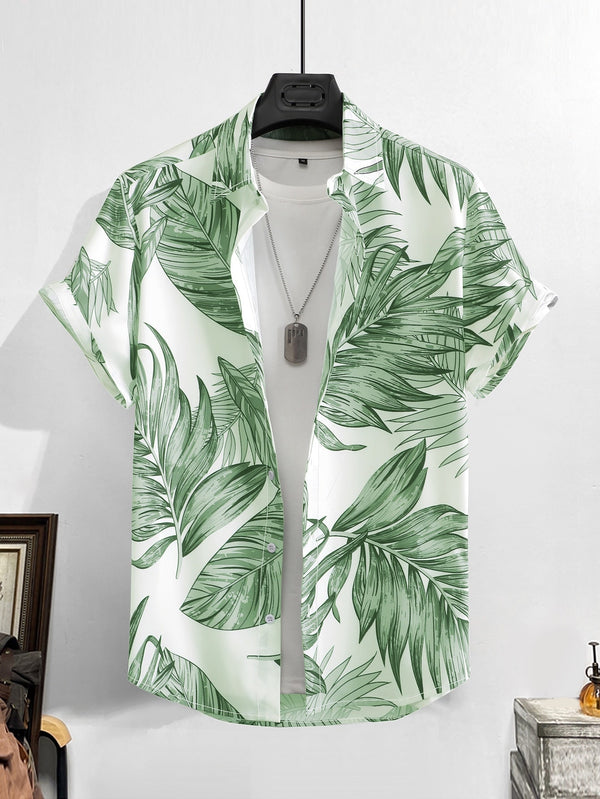 Manfinity RSRT Men Tropical Print Shirt Without Tee