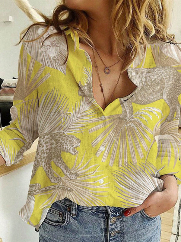 Women's Fashionable Single-Breasted Long Sleeve Shirt