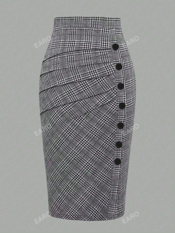 Women's Plaid Printed Simple Daily Wear A-Line Skirt