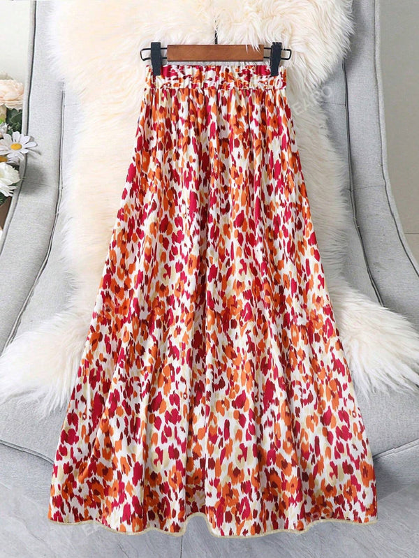 Women's Floral Print Fashion Vacation Style Skirt