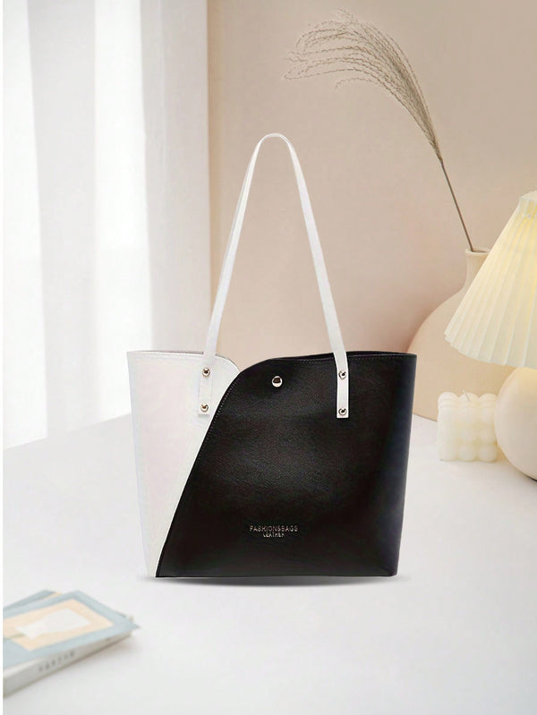 Tote Bag For Girls - Lightweight Faux Leather With Top Handle, Perfect For Daily Commute